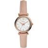 Fossil ES4699 - Orologio analogico al quarzo, da donna, con cinturino in pelle, rosa, Mini, alla moda