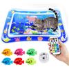 KATELUO Tappeto Acqua Gatto, LED Tappeto Ad Acqua per Gatti, Tappetino Gonfiabile per Animali, Tappetino Sensoriale Ad Acquas per Gatti, Adatto per Uso Interno ed Esterno in Estate