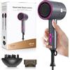 Amurhey Asciugacapelli Ionico Amurhey - Flusso d'aria da 24 m/s/Motore Brushless da 110.000 giri/min- Phon per Capelli Potenza 2000W leggero (ca. 250 g) - Include beccuccio per lo styling e diffusore