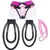 Generico Dispositivo di castità con 2 gabbie di castità e clip Fufu, con 1 cintura di castità rosa, set di castità invisibile traspirante e regolabile per uomo -A53IT (Bianco, L)