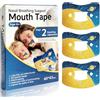 Aezzybe Mouth Tape Anti-russamento 60 pezzi [FASE 2: Correzione Respirazione], Cerotti Bocca non tessuto a forma labbra per Dormire per bambini 6 anni+ e adulti, favorisce respirazione nasale