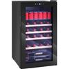 HOMCOM Cantinetta Vino Refrigerata 16 Bottiglie 63L Cantina Vino Silenziosa Temperatura Regolabile 5-18℃ Frigo Vino Bar con Vetro Anti UV, Ripiani, Compressore, Display Touch, Luci LED, Classe G