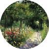 Handmade Calamite (o spille) Artistiche di forma circolare con celebri Opere d'Arte (Donna in un giardino, Renoir)