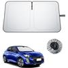 BIBIBO Compatibile con Peugeot 208 e-208 2019-2024 2025 protezione solare, protezione dai raggi UV, parasole per auto, tessuto antipiega, interno parasole, parabrezza Peugeot 208 accessori