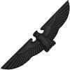 Angelkiss 1 adesivo in metallo 3D, adatto per accessori universali per moto e auto (nero)