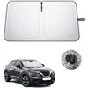 BIBIBO Compatibile con Nissan Juke F16 / Hybrid 2020-2024 2025 2026 protezione solare, protezione UV parabrezza anteriore, parasole auto, tessuto antipiega, interno parasole, parabrezza Juke accessori