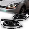 IOKSDD 1 coppia di fari anteriori, compatibili con i Golf 7 MK7, design dei a LED for auto, DRL, Hid, Angel Eye, fascio Bi-Xeno, accessori