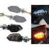 2EXTREME Indicatori di direzione LED con effetto diamante per scooter, moto e quad: elegante design in vetro fumé, 12 V, 0,5 W, set di 2
