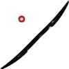 AUTOXBERT 115cm/45 Spoiler Posteriore Universale per Auto, Stile V, per Paraurti Posteriore, Coda di Anatra, Nero, Migliora l'Aerodinamica e l'Aspetto Sportivo della Tua Auto
