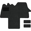 Alpha-Tex Produktions- und Handels GmbH Tappetini adatti per Fiat Ducato Tipo 244 2-Sitzer (Costruzione 2002-2006), Hit antracite | 1 pz.+ 2 tappetini | Bordo beige