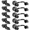 Behogan 5 connettori a 3 poli per rimorchio, 12 V, presa a 3 poli, spina piatta a tre poli, adattatore a tre poli per camion, camper, auto, roulotte, trattore, rimorchi, macchine agricole