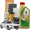 Somer Car Kit tagliando olio 5W30 5LT + 4 FILTRI COMPATIBILE CON AUDI A4 (B8) 2.0 TDI