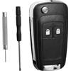 KeyQueen Custodia di ricambio per chiave auto a 2 pulsanti, compatibile con Chevrolet Aveo Matiz Cruze Captiva Spark Orlando Trax e per Opel Vauxhall Astra Insignia Mokka Corsa Adam Karl Vectra Zafira Meriva