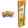 BIC Kids, Pennarelli Lavabili per Bambini, Punta Media & Matita in Grafite, Evolution ECOlutions, per Scrivere a Scuola e in Ufficio, Mina Hb Ultraresistente, Confezione da 12 Unità