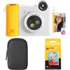 KODAK Smile+ 2-in-1 Fotocamera Digitale & Stampante Foto Bluetooth - Pacchetto Iniziale + Custodia + Carta Zink 20pz - 10MP - Bianca