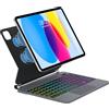 JADEMALL Magic Keyboard per iPad A16 11 Generazione 2025/10 Generazione 10.9 2022, Italiano QWERTY Tastiera Retroilluminata Bluetooth con Trackpad per iPad A16 11/10, Nero
