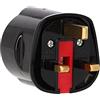 LED Universum Adattatore da viaggio/adattatore da viaggio UK 3 pin Inghilterra adattatore da viaggio EU Schuko (adattatore per presa inglese e spina europea) tipo G, nero