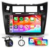 Hodozzy 4GB+64GB Android Autoradio per Toyota Yaris/Vizi 2005-2011 Carplay Android Auto Wireless, Hodozzy 9 Pollici Touch Screen Auto Stereo 2 Din GPS Navigazione, WiFi, Bluetooth, DSP, FM/RDS+Retrocamera