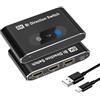 Zecamin 8K@60Hz HDMI Switch, Bi-Direzionale HDMI Splitter 2 in 1 Out & 1 in 2 Out, HDM Selector Switch Supporta 4K @120Hz 1080P@240Hz, 2 porte 48Gbps HDMI Switcher Compatibile XBox Roku TV Monitor Proiettore