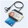 CyberPrism Lettore di Carte USB con NFC-Lettore di Smart card/Lettore di Schede SIM-2-in-1 USB-A e-C-Compatibile con Windows 11,Mac OS,Linux,Android-Per Nuove Carte D'identità,Tessere Sanitarie,Carte Bancarie