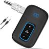 Vemfay Ricevitore Bluetooth Car Jack Adattatore Aux Bluetooth 5.3 Ricevitore per Altoparlanti/Stereo Domestico, Presa Jack Bluetooth Auto Chiamata Mano Libera Dual Collegamento, 16H Autonomia