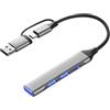 PFCORI Hub USB 3.0 con 7/4 porte USB/adattatori ricarica rapida spine alloggiamento in metallo giocare per computer portatile OTG hub compatibili