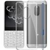 KJYFOANI Custodia Cover per Nokia 230 4G 2024, Trasparente Morbido Shell Protettivo Custodie, Ultra Sottile Silicone Case Anti-Graffio Guscio per Nokia 230 4G 2024 (2.80) - Cristallo
