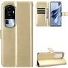 BellaCase Custodia Oppo Reno 10 PRO Plus 5G [Custodia Portafoglio] [Staffa] [Slot per schede] [Flip Cover Magnetica] Compatibile con Lo Smartphone Oppo Reno 10 PRO Plus 5G(d'oro)