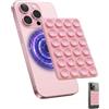 KAHZOR Rosa Supporto Magnetico con Ventosa Compatibile con MagSafe, Porta Telefono Magnetico in Silicone per iPhone - Ideale per Selfie e Video | Fissaggio a Specchi e Superfici Lisce Senza Mani