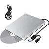 Colexy BLU-Ray con lettore DVD/BD di lettura/scrittura, masterizzatore esterno BLU Ray CD DVD USB 3.0 e Type-C CD/DVD masterizzatore con 2 slot USB e SD/TF per laptop, MacBook, PC desktop