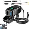 Generic Caricabatterie per telefono per moto,Caricatore USB per moto | Porta USB per caricabatteria per moto | Porta USB, ricarica rapida QC3.0, caricatore rapido PD 3.0 per telefono/tablet/fotocamera