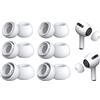 Hsthe Sea 6 paia di tappi per le orecchie di ricambio per auricolari in silicone per Airpods Pro Cuffie per auricolari di ricambio Custodia per auricolari in silicone morbido (S/M/L, bianco)