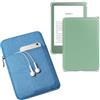 Yzlvigrous Custodia per Kindle 7a Generazione 2014 da 6 Pollici (Modello N.: WP63GW) con Custodia in Tessuto e Cover Trasparente Sottile e Morbida in TPU Trasparente