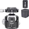 INNOREL N52 Treppiede a sfera a basso profilo con testa a sfera panoramica CNC in metallo con due piastre a sgancio rapido Arca Swiss per treppiede, monopiede DSLR videocamera carico massimo 30kg