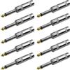 RUNCCI-YUN RUNCCI - 10 pezzi Jack Mono Audio Saldatore Connettore 6,35 mm TS per Altoparlanti/Chitarra/Microfono