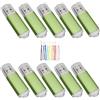 Yaxiny 10 chiavette USB da 1 GB 2.0 USB Flash Drive Memory Stick USB Flash Drive 10 Pack USB Drive 1 GB verde