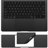 CaseBuy Pellicola protettiva per poggiapolsi in vinile per MacBook Pro 14 M5 M4 M3 Pro/Max A3426 A3427 A3434 A2918 A2992 A3401 A3112 con cover per tastiera touch ID antigraffio - nero spazio