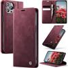 Cracedily Cover per iPhone 12 Pro Max Case, Libro Custodia Portafoglio Premium Pelle PU, Slot Scheda, RFID Shieldon, Chiusura Magnetico Aletta Antiurto Case Custodia per Apple 12 Pro Max, Rosso
