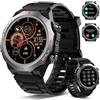 Atheewon Smartwatch Uomo Donna con Effettua o Risposta Chiamate, 1.39 Militare Orologio Smartwatch, 110+ Modalità Sportive Fitness Tracker, IP68 Smart Watch per Android iOS (Grafite)