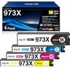Jagute 973 cartucce compatibili con HP 973X 973 XL cartucce d'inchiostro per HP PageWide 477dwt 477dw 452dwt 452dw MFP 552dw 577dw P57750dw P55250dw 10000 pagine (4 confezioni)
