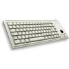 CHERRY G84-4400, Tastiera Compatta con Trackball, Layout per l'UE (QWERTY), Cablate (Connessione PS/2), 2 Tasti Mouse, Switch Meccanici ML, Grigio