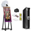 JIAQINMOTD Cabina fotografica con specchio magico da 101,5 cm, portatile per selfie con touch screen da 21,5 pollici, mini PC integrato, torcia, custodia da viaggio per feste, matrimoni, eventi (nero, cabina