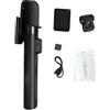 Generic Treppiede per Selfie Stick Estensibile con Monitor Wireless per Streaming Live, Doppio Telecomando, Supporto Regolabile per Vlogger