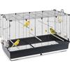 Ferplast Gabbia Voliera per Uccelli PIANO 8 Gabbia per Uccelli, Canarini, Bengalini, Cocorite, Inseparabili, in Metallo, Accessori inclusi Posatoi Mangiatoie Girevoli, 118 x 59 x h 75 cm.