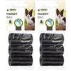 Croci - Sacchetti per bisogni dei cani con manici, 3 Rotoli x 20 sacchetti, totale 60 Sacchetti igienici per escrementi, resistenti anti rottura, strappo facile, colore Nero (Confezione da 2)