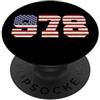 City & State Lowell Massachusetts 978 Codice Area American Flag Patriot PopSockets PopGrip Adesivo