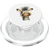 Wild Whimsy Designs Divertente sorridente Zebra Cartoon Animal Face PopSockets PopGrip per MagSafe
