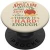 Teacher Sass Studio Scherzo di lancio di mele Vintage Fruit Pun PopSockets PopGrip Adesivo