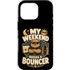 Jimbeels Custodia per iPhone 16 Pro My Weekend Needs A Bouncer umorismo riposo