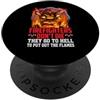 Proud Firefighters For Dad Men Firefighters Don't Die They Go To Hell Firefighter Fireman PopSockets PopGrip Adesivo